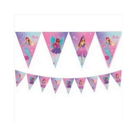 BANDERIN PAPEL BARBIE  2.3 mts