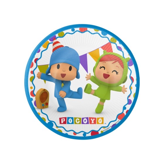 8 PLATOS POCOYO Y NINA 18 CM