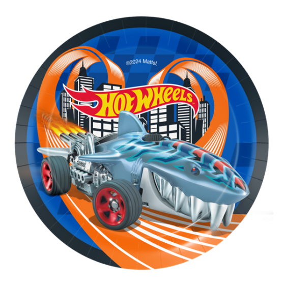 8 PLATOS HOT WHEELS 18 CM