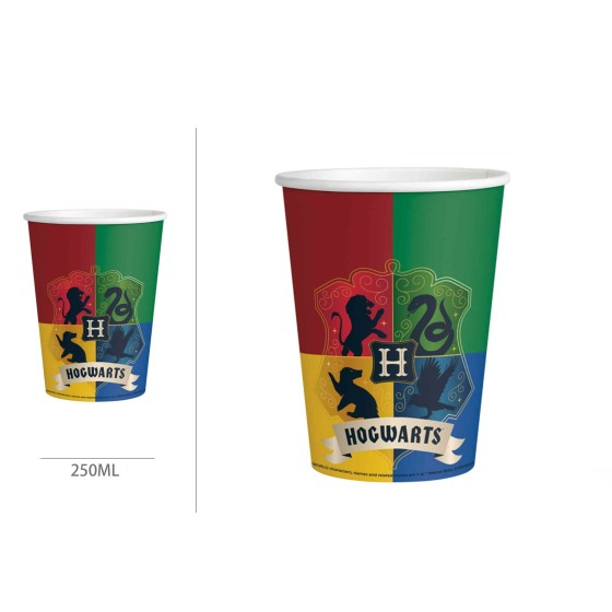 8 VASOS HARRY POTTER HOUSES 250 ML