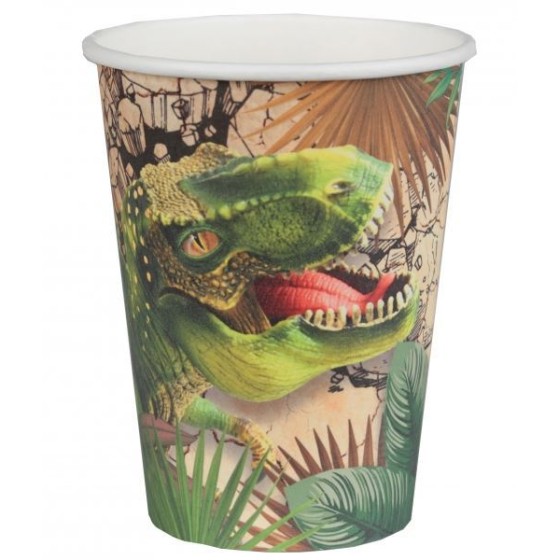 10 VASOS DINOSAURIOS 270CL PAPEL