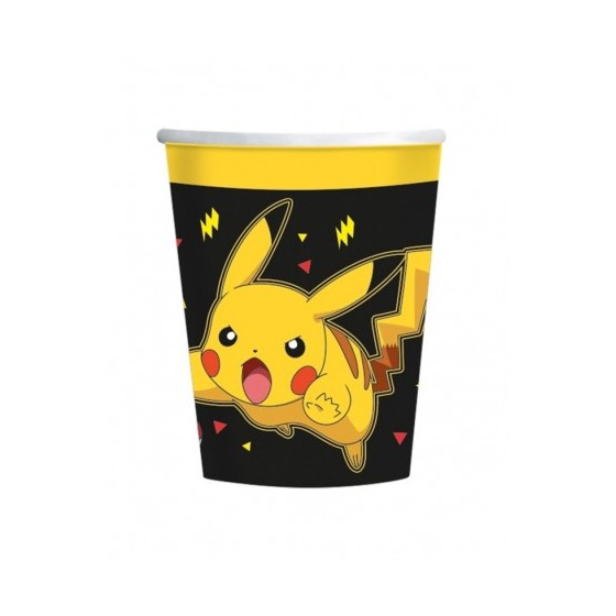 8 VASOS PAPEL PIKACHU 237 ML
