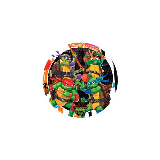 8 PLATOS TORTUGAS NINJA 23 CM