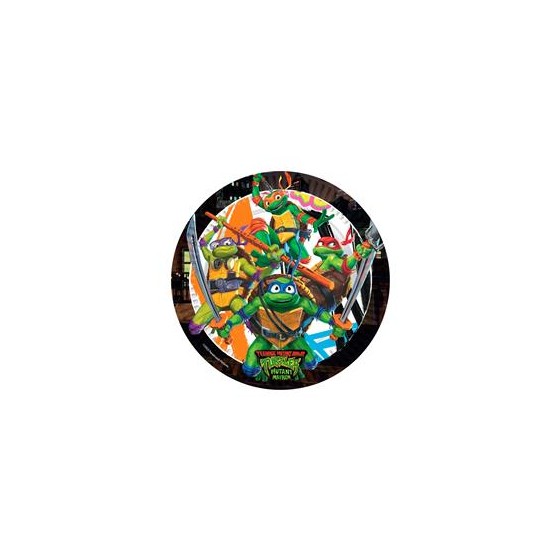 8 PLATOS TORTUGAS NINJA 18 CM