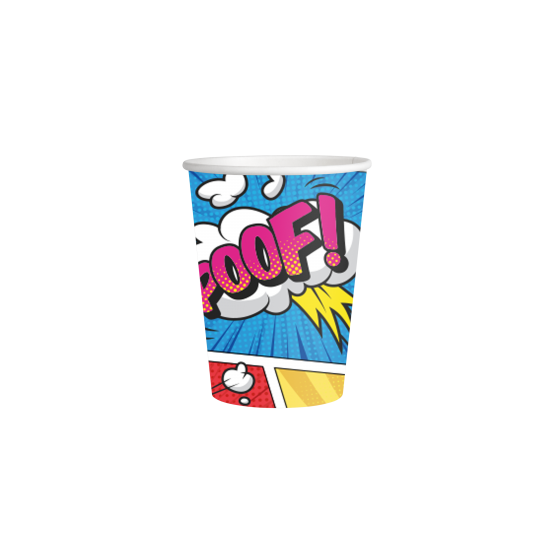 8 VASOS SUPERHEROES 250 ML