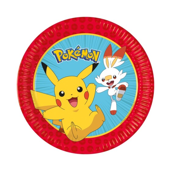 8 PLATOS 23 CM POKEMON 25