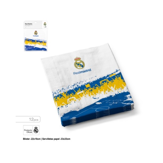 12 SERVILLETAS REAL MADRID...