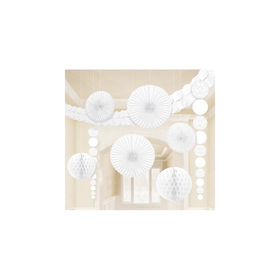 KIT DECORACIÓN DAMASK BLANCO