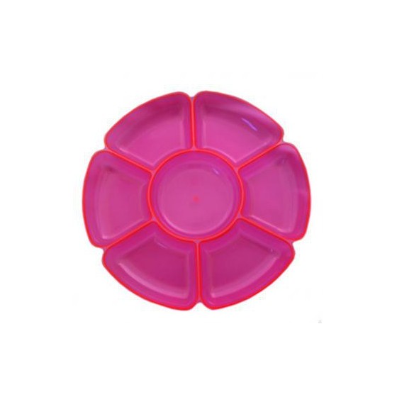 BANDEJA 7 COMPARTIMENTOS ROSA NEON