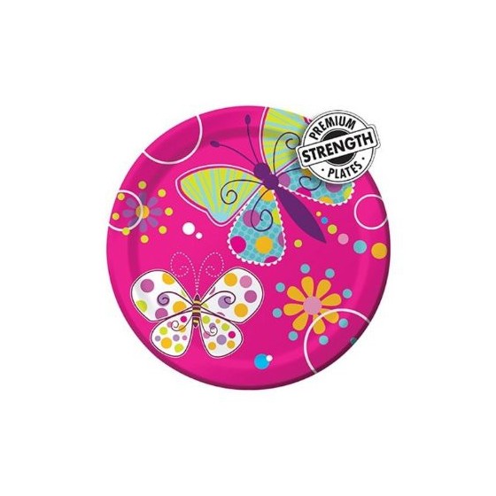 8 PLATOS BUTTERFLY SPARKLE 18 CM