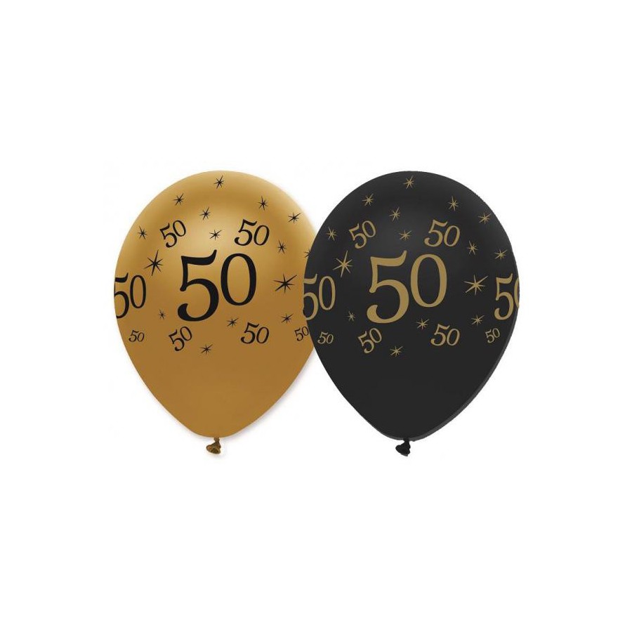 GLOBO LATEX BLACK AND GOLD HAPPY BIRTHDAY