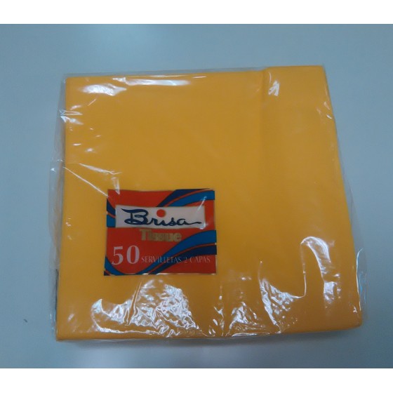 SERVILLETAS AMARILLO 40X40 50 UNIDADES