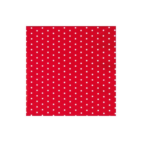 SERVILLETAS 33X33 MINI DOTS ROJO