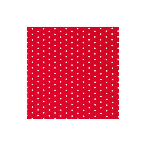 SERVILLETAS 33X33 MINI DOTS ROJO