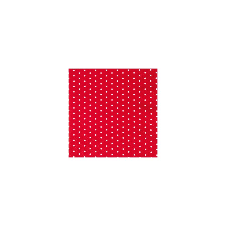 SERVILLETAS 33X33 MINI DOTS ROJO