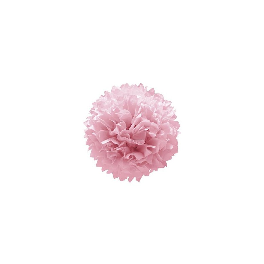 3 POMPONES ROSA DE PAPEL SEDA 3 POMPONES ROSA DE PAPEL SEDA