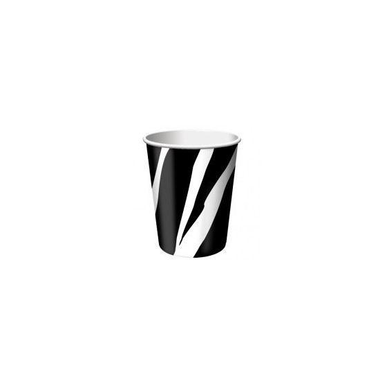 8 VASOS CARTON ZEBRA