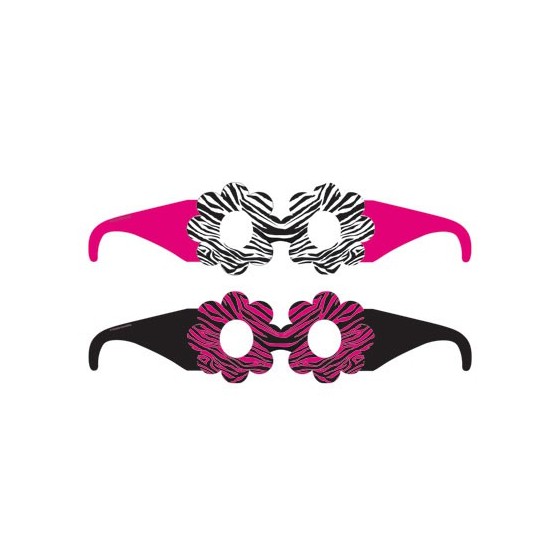 6 GAFAS PINK ZEBRA