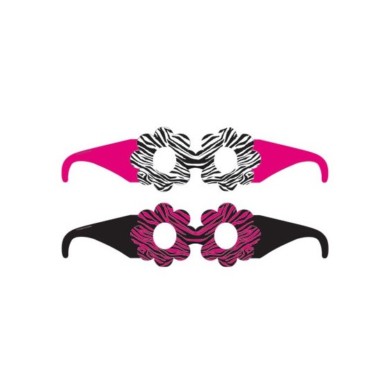 6 GAFAS PINK ZEBRA