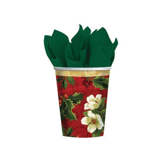 8 VASOS NAVIDAD BOTANICAL