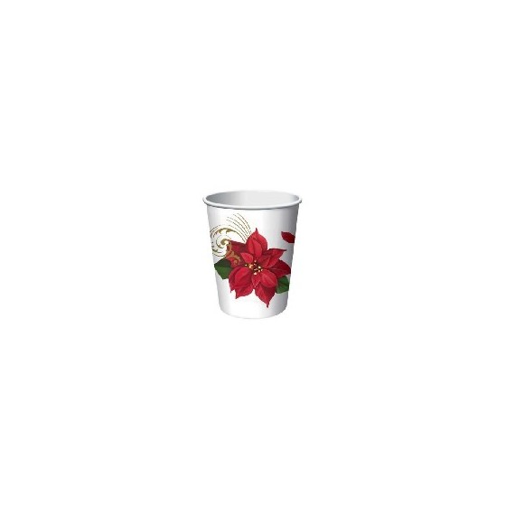 8 VASOS NAVIDAD PONSETIA BREEZE