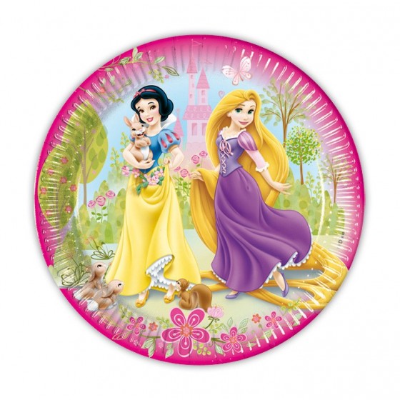 8 PLATOS PRINCESAS DISNEY 18CM