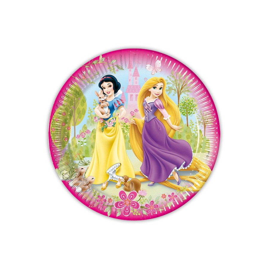 8 PLATOS PRINCESAS DISNEY 18CM