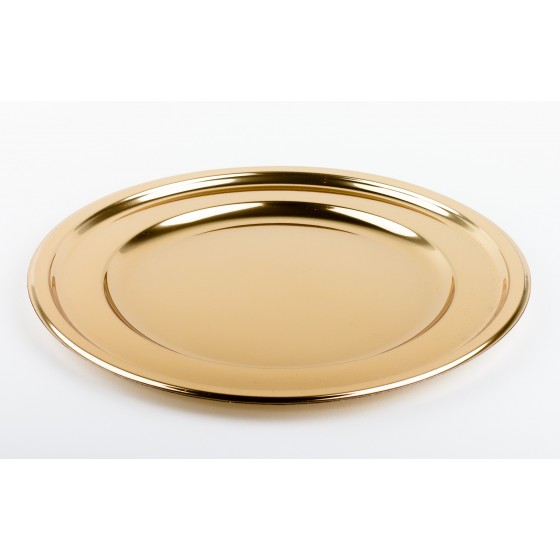 PLATO REDONDO 23 CM ORO BRILLO